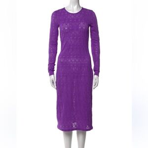 Baum Und Pferdgarten womans Purple Long Sleeve Lace Midi Dress size M